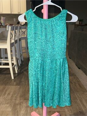 Weissman Small Adult Teal Sequin Dance Costume